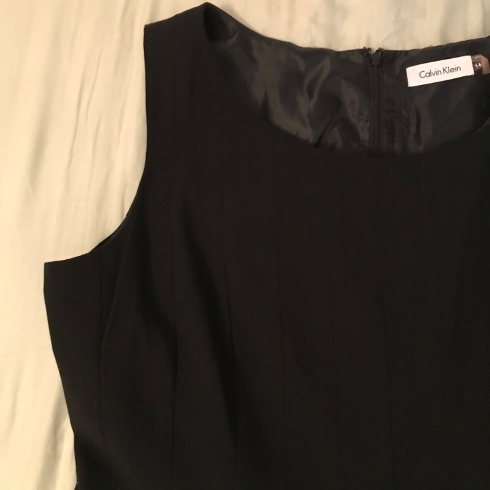 Calvin Klein Black Dress Size 14 - Picture 4 of 9